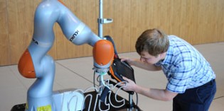 KUKA mobile robot in factory logistics research