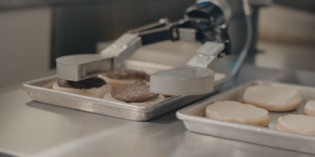 Universal Robots assist with burger flipping