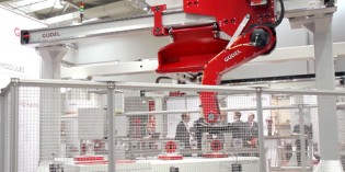 Güdel pivot arm robot overcomes height restrictions