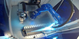 Ultra compact, self contained robot welding systems