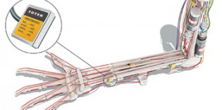 Load cells verify forces in humanoid robotic arm