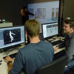 Humans and robots interact in virtual environment