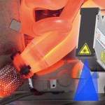 Blue laser profile scanner for challenging targets