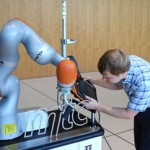 KUKA mobile robot in factory logistics research