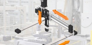 Battery handling with Igus low-cost automation