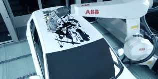ABB Robotics unveils world’s first robot-painted art car