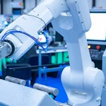 Single controller for robot and machine axes
