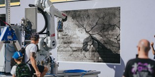 ABB brings AI-designed street art to life
