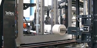 Roll wrapping with robotic mandrel gripper
